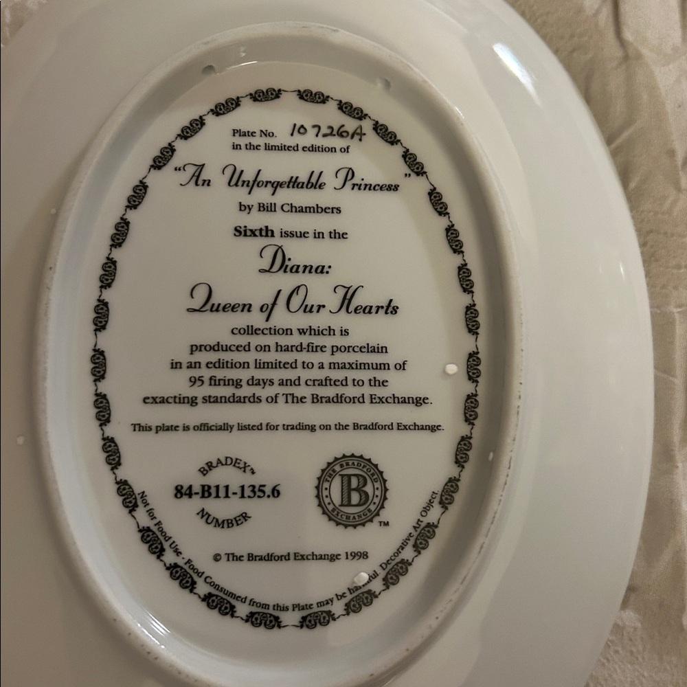 Diana: Queen of our Hearts” Collection Ltd. Ed. Collector Plates (Set of 8) - Picture 14 of 16